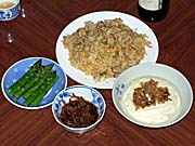 チャーハン、ツクシなど
