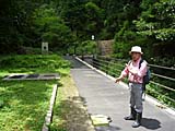石見銀山の大久保間歩ツアー ガイドさん。