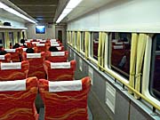 ＪＲ特急こがねフカヒレ号の車内
