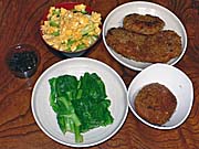 揚げ物など２日目の食事