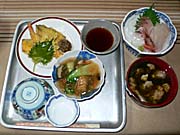 北海道の海の幸、山の幸の夕食1