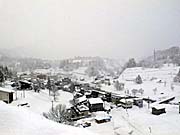 肘折温泉全景　雪景色