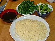 うどんと野菜類