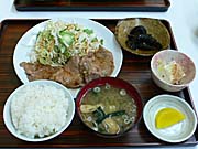 不動湯食堂の焼き肉定食