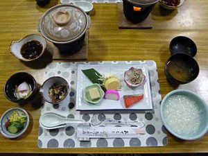 湯の蜂温泉あづまや荘の朝食