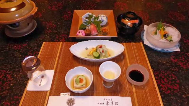 武雄温泉東洋館の夕食の一部