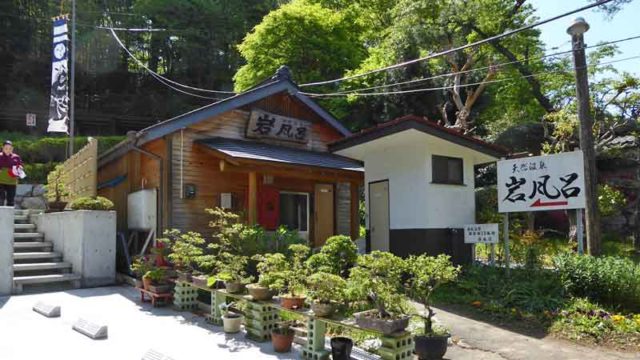 湯岐温泉　山形屋旅館の岩風呂