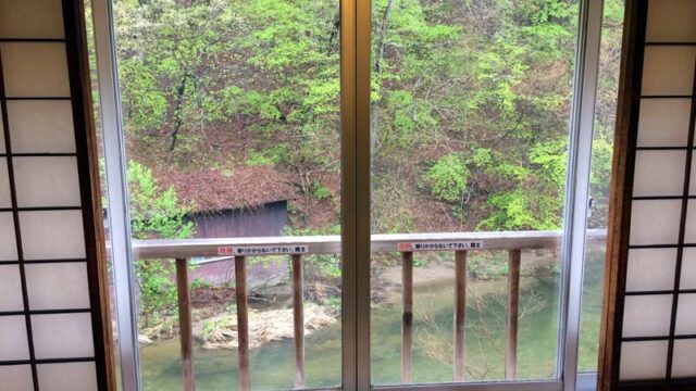大沢温泉中館203号室からの眺め