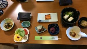 出湯温泉大石屋旅館の朝食
