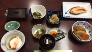 出湯温泉大石屋旅館の朝食