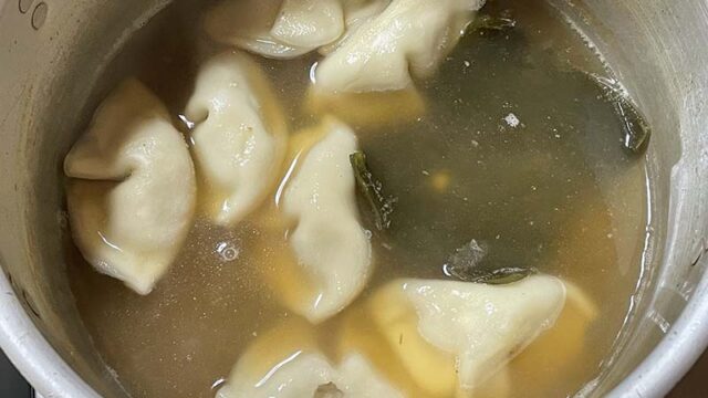餃子の365日の台湾水餃子をおでんの〆にした