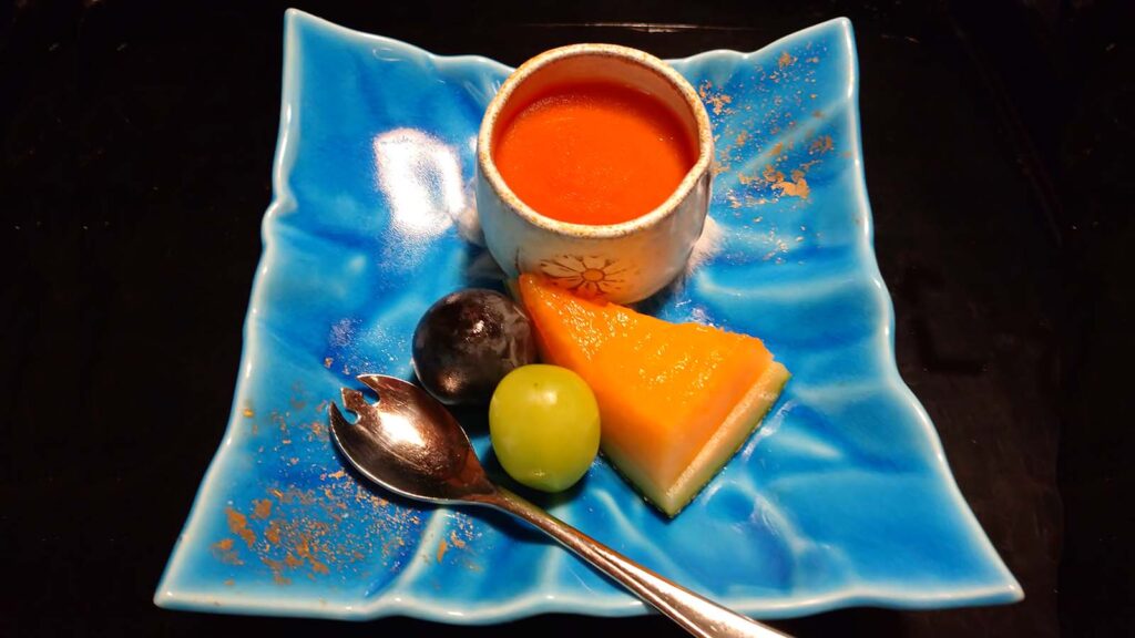 出羽屋さんの夕食　デザートの水菓子