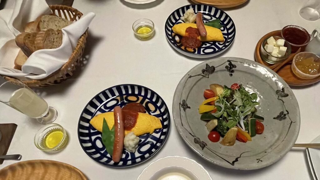 湯布院亀の井別荘の朝食 たまには洋食にしてみた