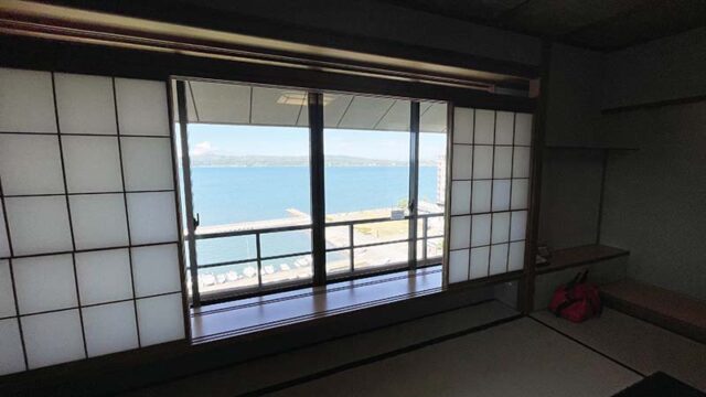 加賀屋の部屋からの眺め