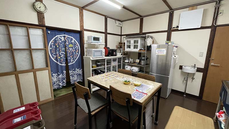 沓掛温泉 叶屋旅館の台所。ピカピカ