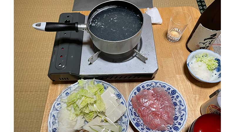 金目のしゃぶしゃぶ　豆腐と白菜と金目
