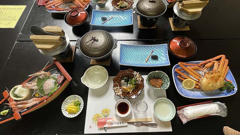 寺泊つわぶき温泉　住吉屋の夕食